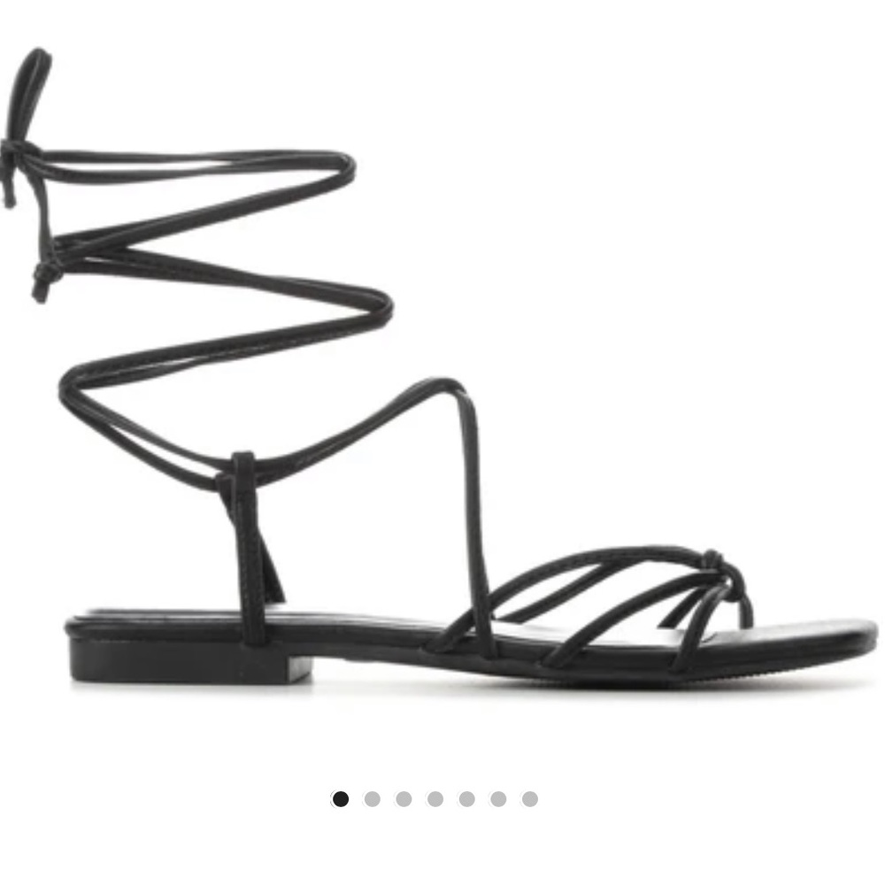Brand new black wrap lace up sandals